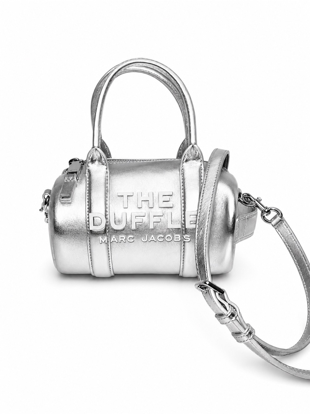 Marc Jacobs Metallic Silver The Duffle Mini Crossbody